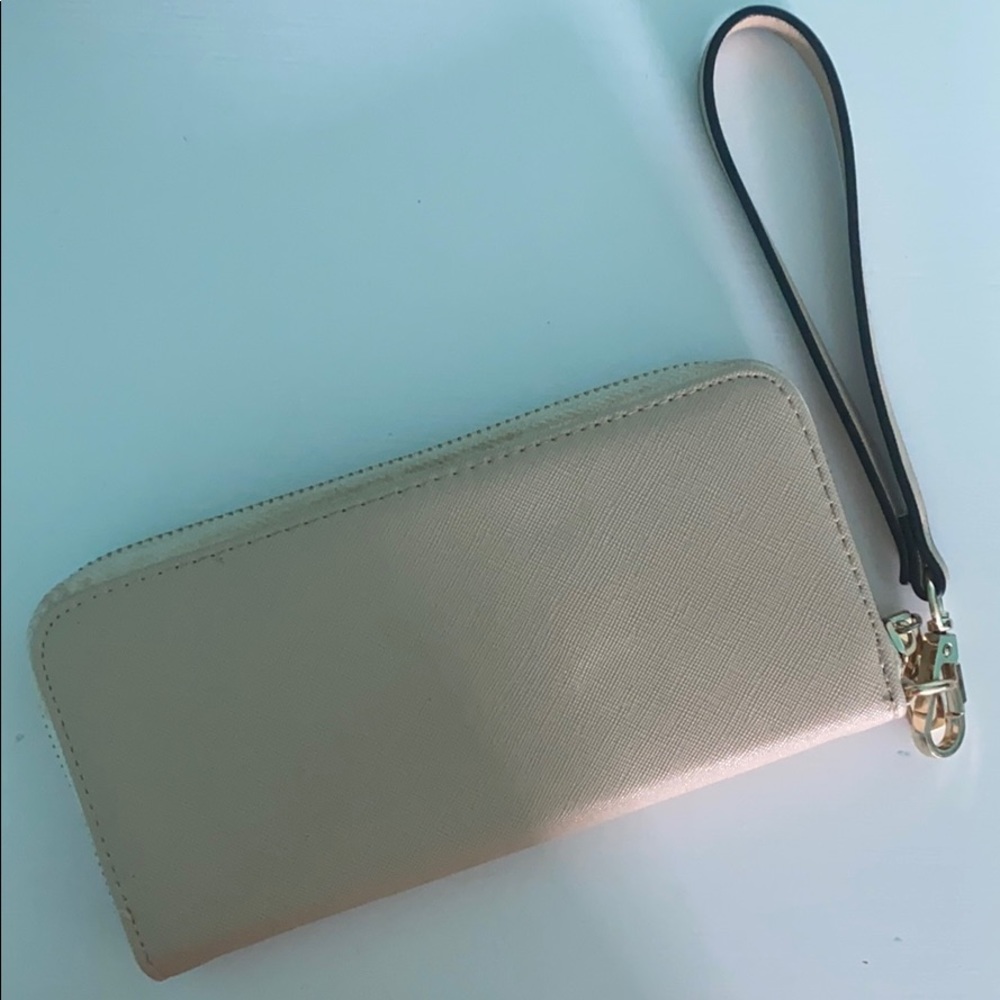 Studded Tan Wristlet - Picture 2 of 3